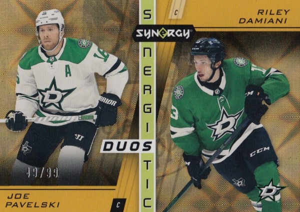 insert karta PAVELSKI/DAMIANI 21-22 Synergy Synergistic Duos Stars and Rookies Gold /99
